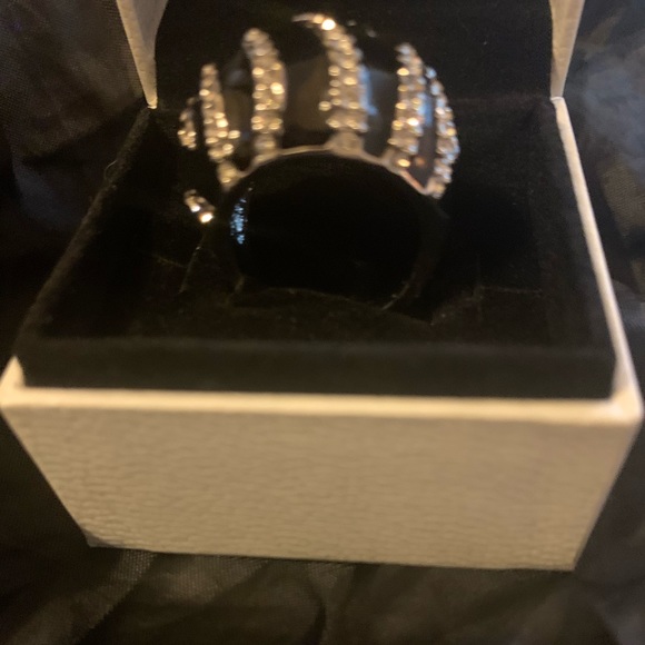 Silver and Black Cocktail Ring 💍 - Picture 3 of 3